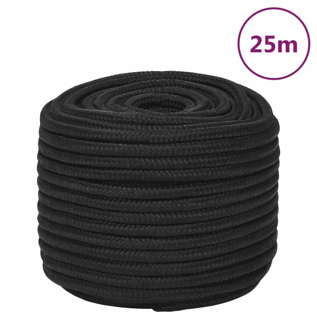 Boat Rope Full Black 14 mm 25 m Polypropylene