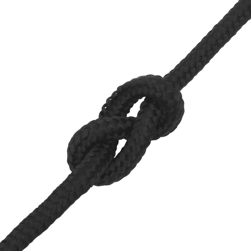 Boat Rope Full Black 14 mm 25 m Polypropylene