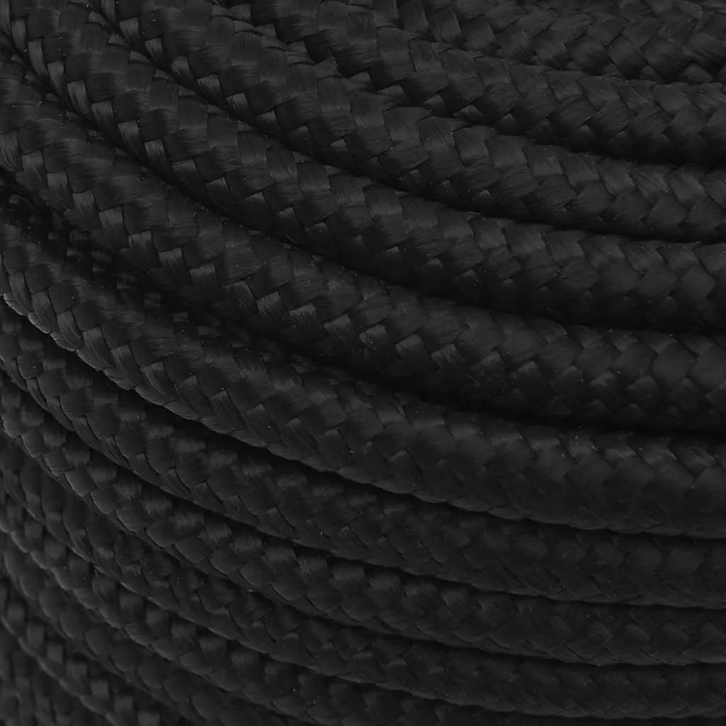 Boat Rope Full Black 14 mm 25 m Polypropylene