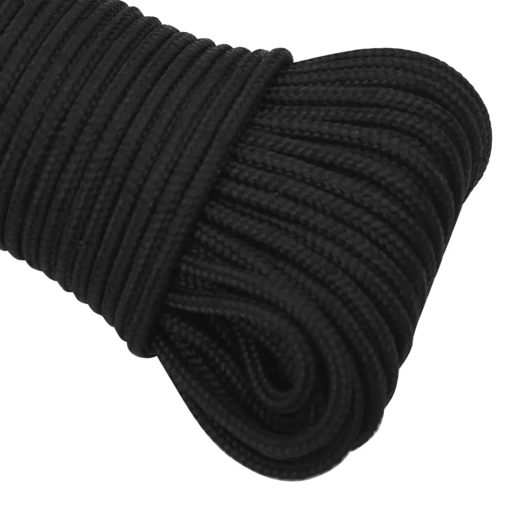 Boat Rope Full Black 4 mm 50 m Polypropylene