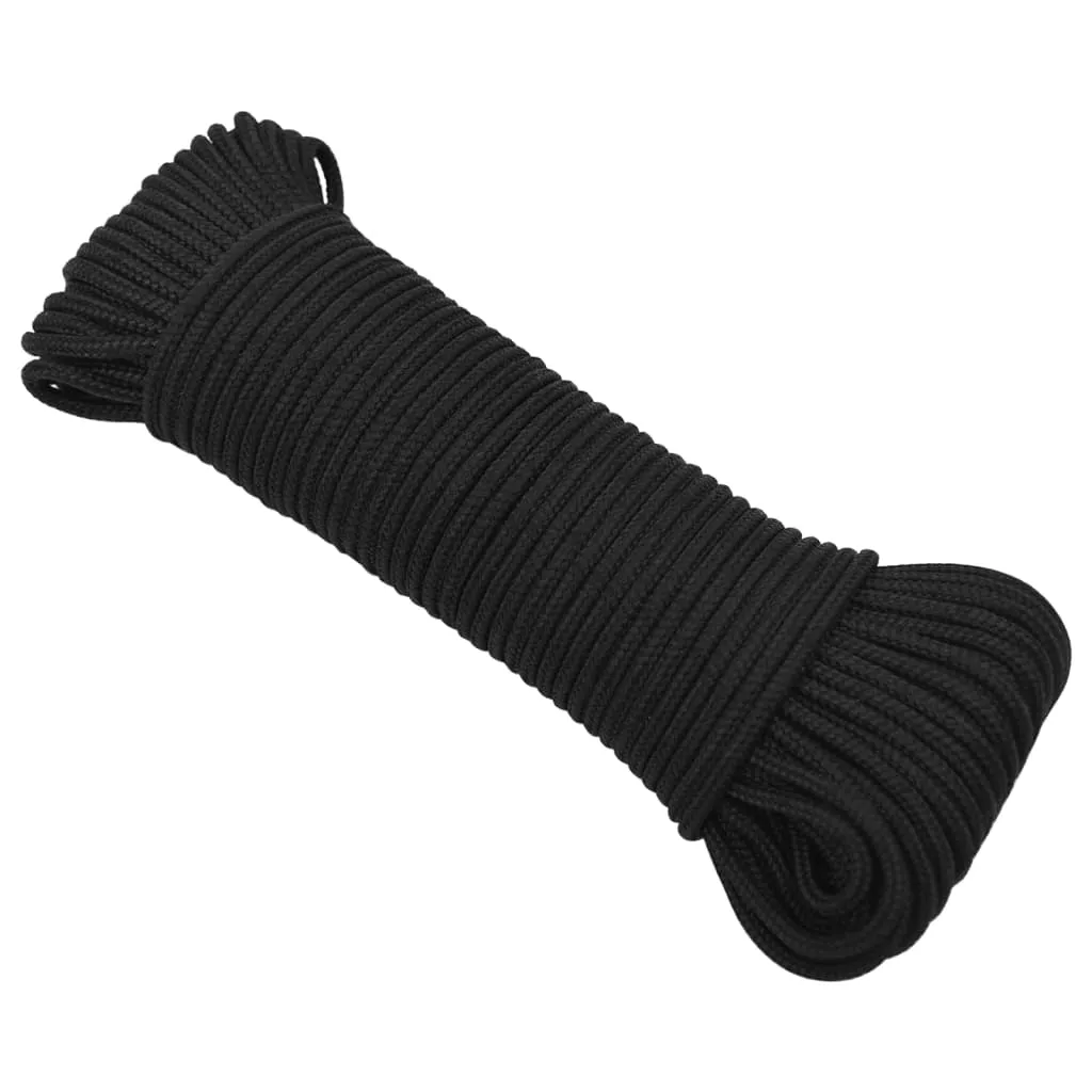 Boat Rope Full Black 4 mm 50 m Polypropylene