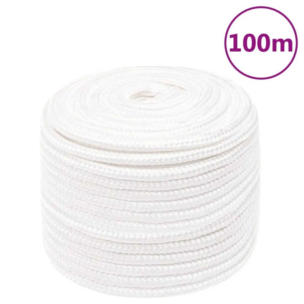 Boat Rope Full White 12 mm 100 m Polypropylene