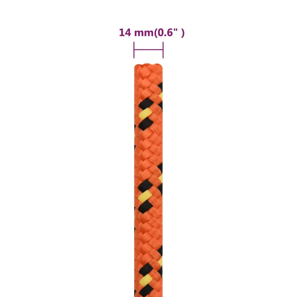 Boat Rope Orange 14 mm 50 m Polypropylene