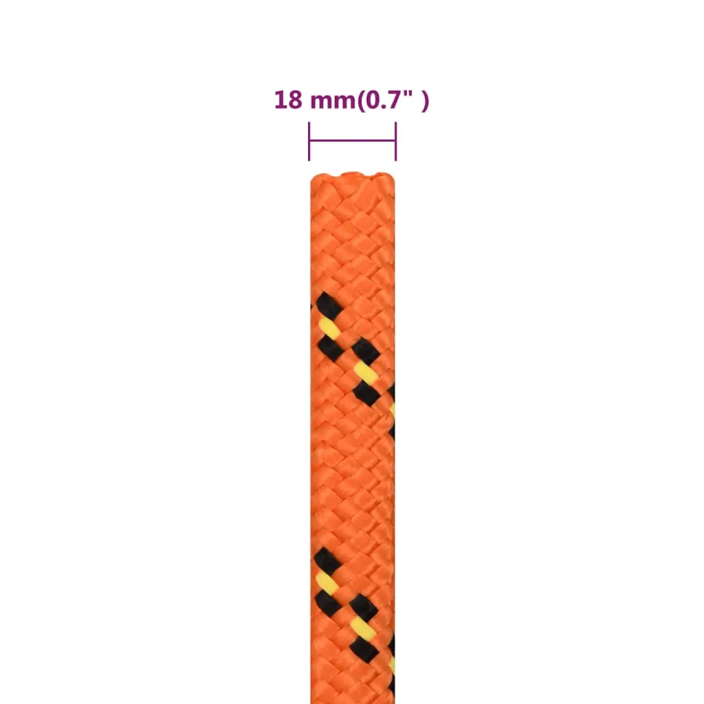 Boat Rope Orange 18 mm 50 m Polypropylene