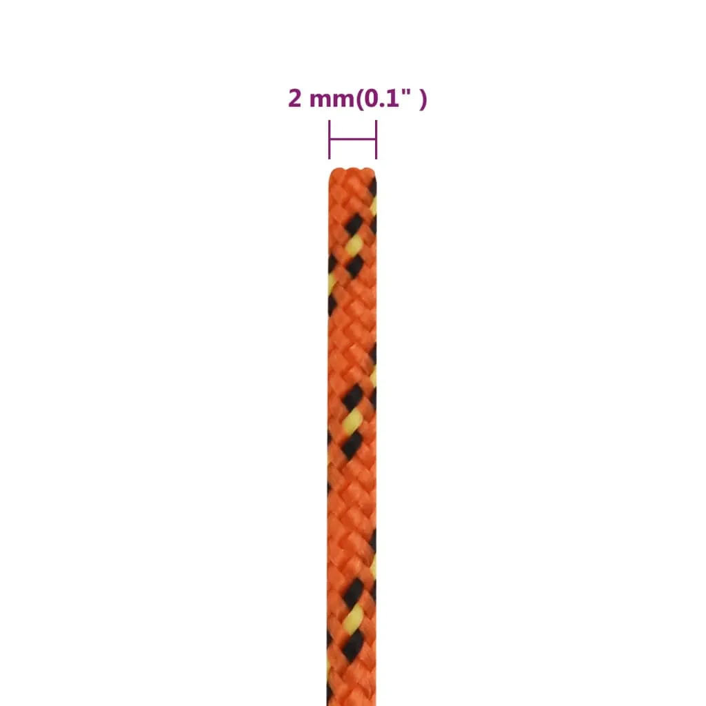 Boat Rope Orange 2 mm 50 m Polypropylene