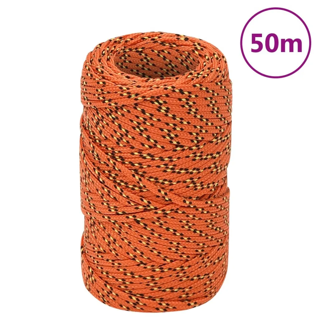 Boat Rope Orange 2 mm 50 m Polypropylene