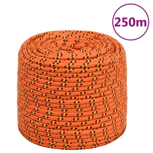 Boat Rope Orange 8 mm 250 m Polypropylene