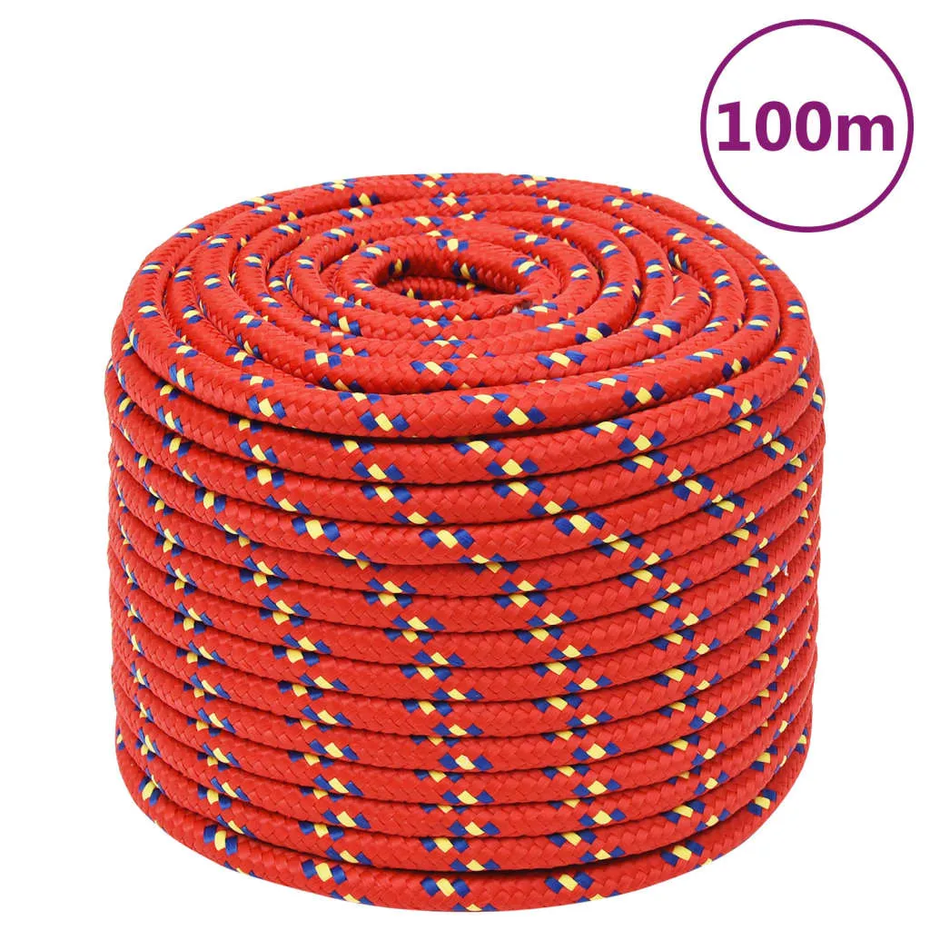 Boat Rope Red 14 mm 100 m Polypropylene