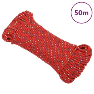 Boat Rope Red 3 mm 50 m Polypropylene