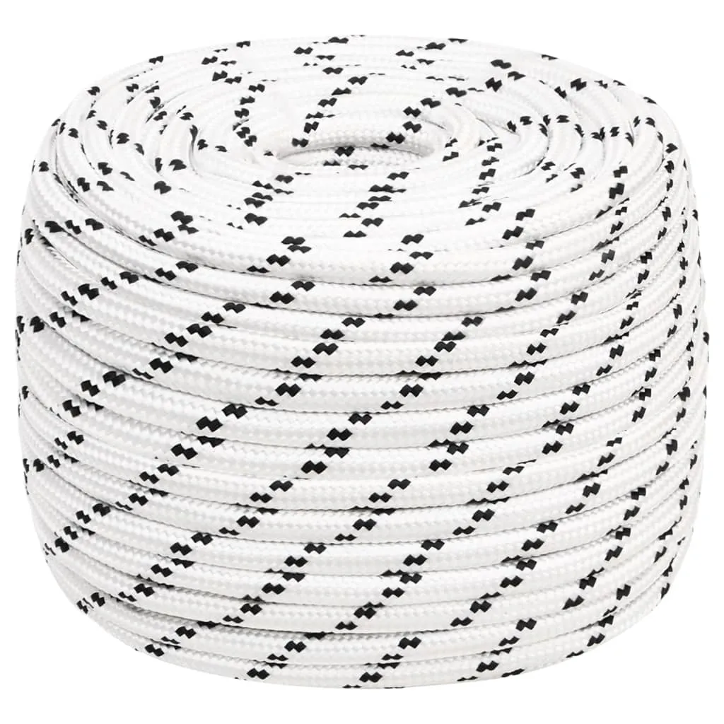 Braided Boat Rope White 14 mmx250 m Polyester