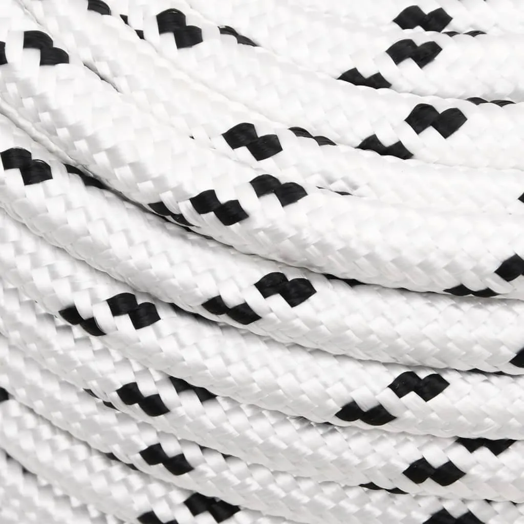 Braided Boat Rope White 14 mmx250 m Polyester