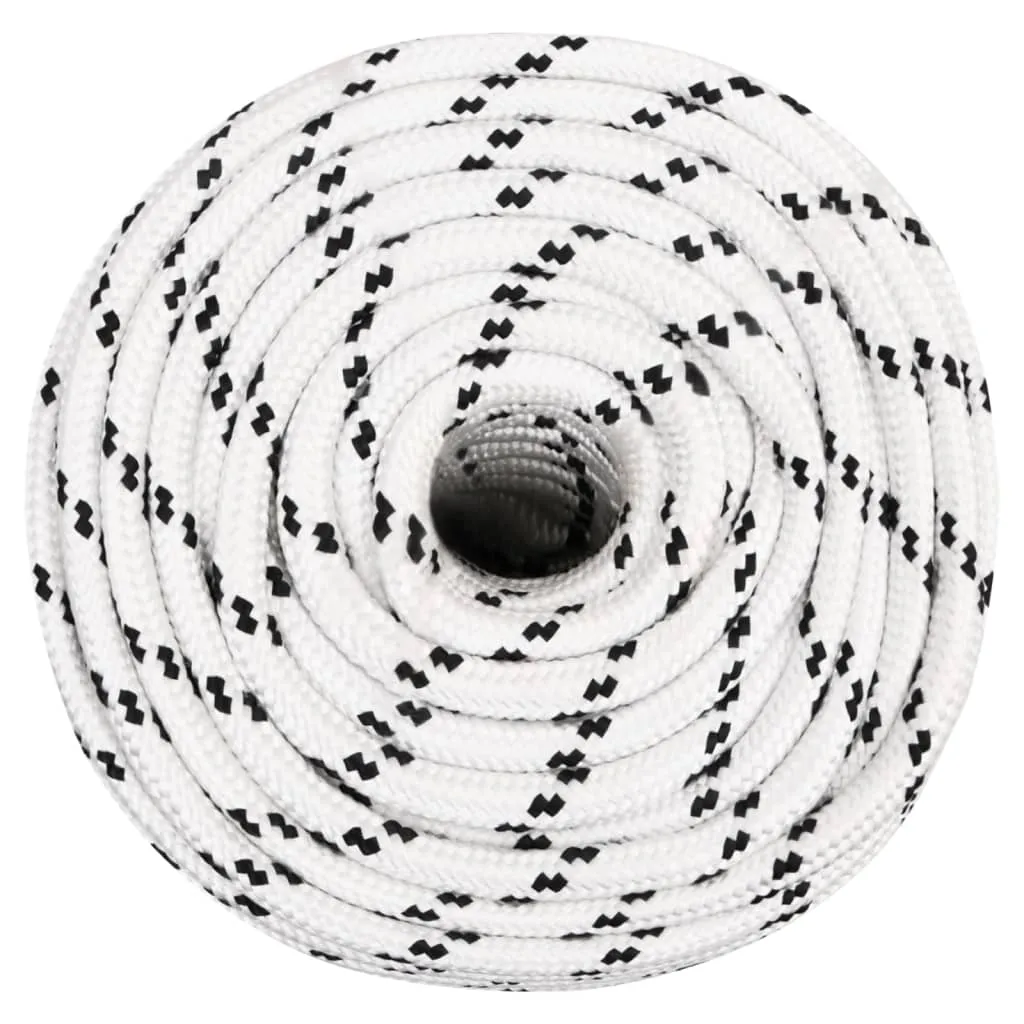 Braided Boat Rope White 14 mmx250 m Polyester