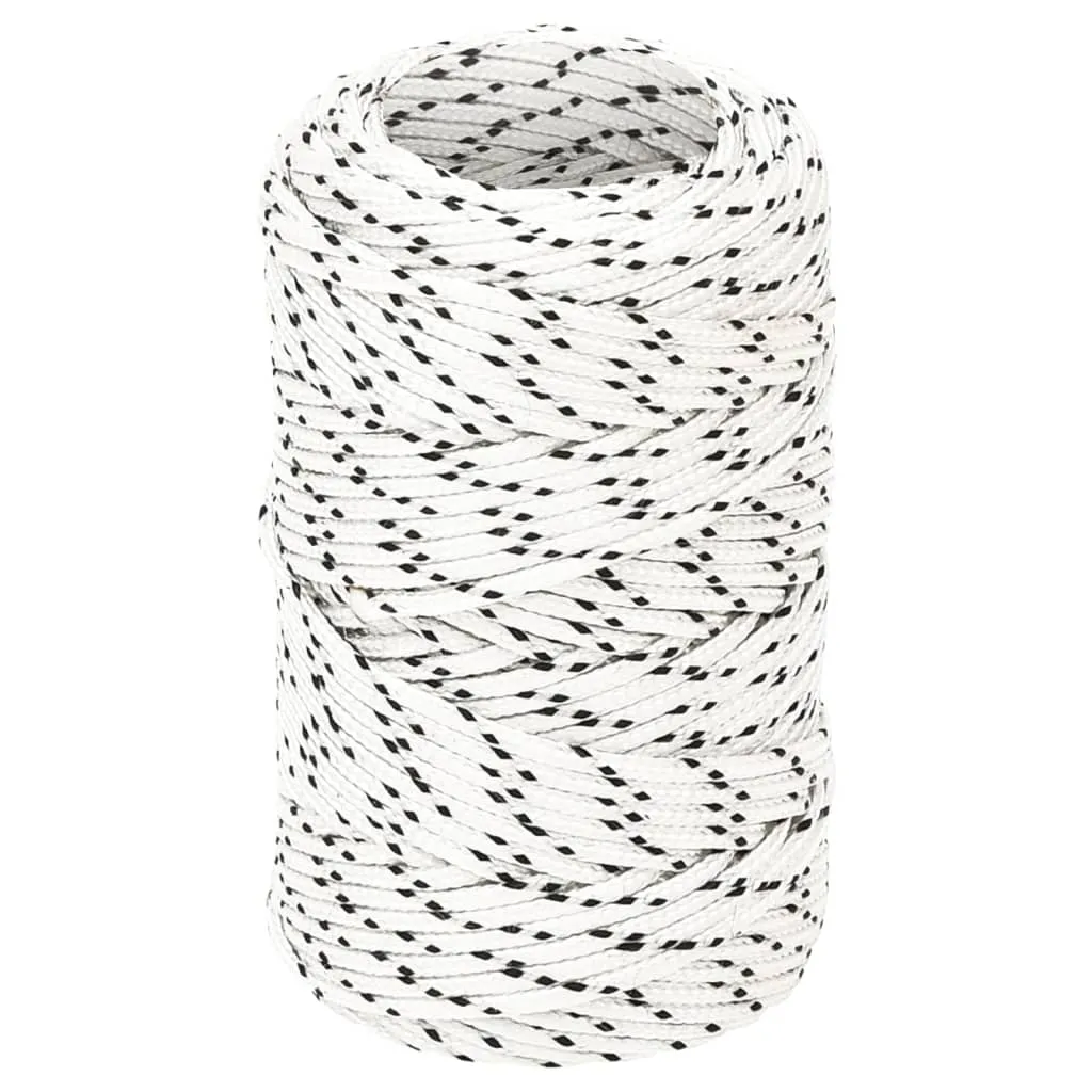 Braided Boat Rope White 2 mmx25 m Polyester