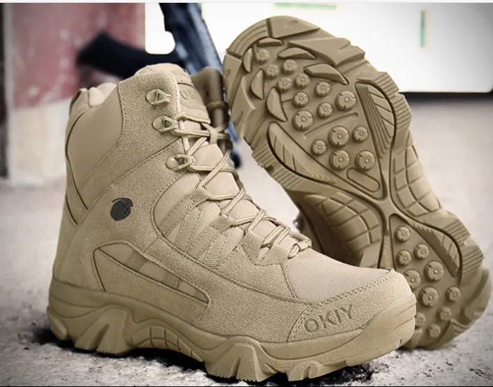 Breathable High Top Outdoor Hiking Tactical Boots Desert Boots