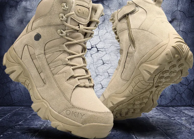 Breathable High Top Outdoor Hiking Tactical Boots Desert Boots