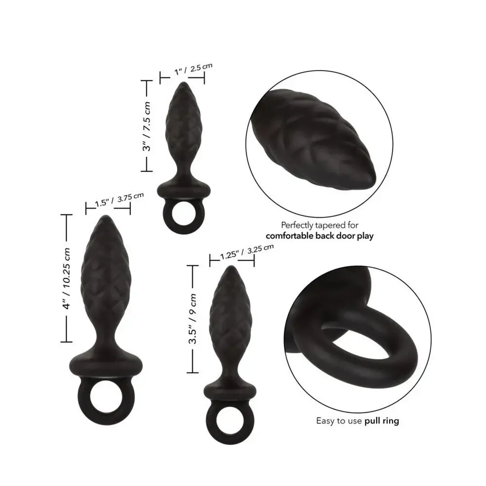 Colt Silicone Black 3 Piece Anal Probe Kit