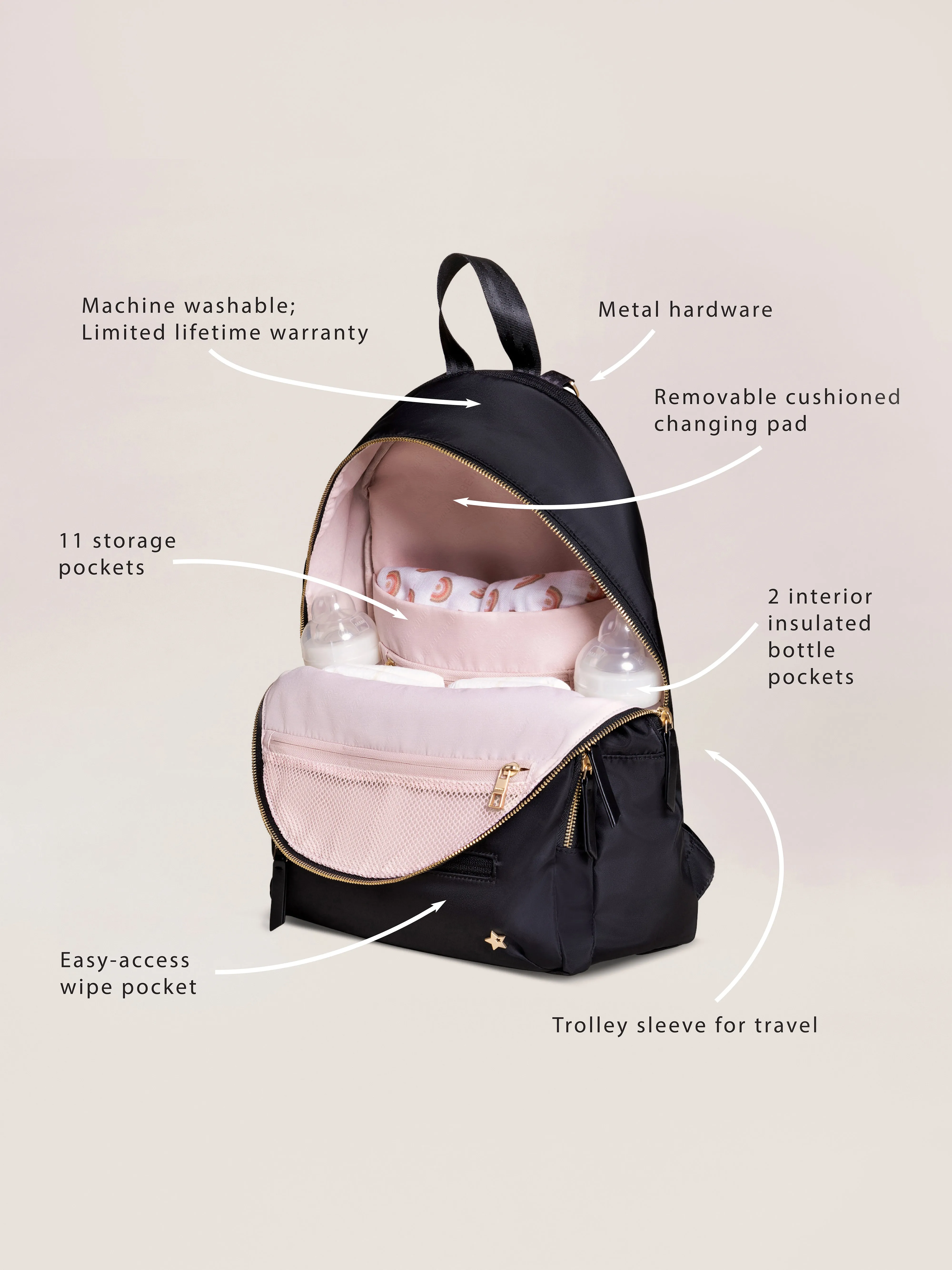 Jujube Everyday Diaper Backpack - Black