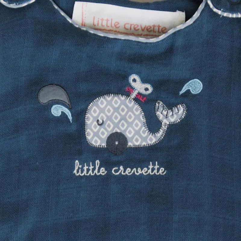 Little Crevette Summer Sleeping Bag Whale Blue