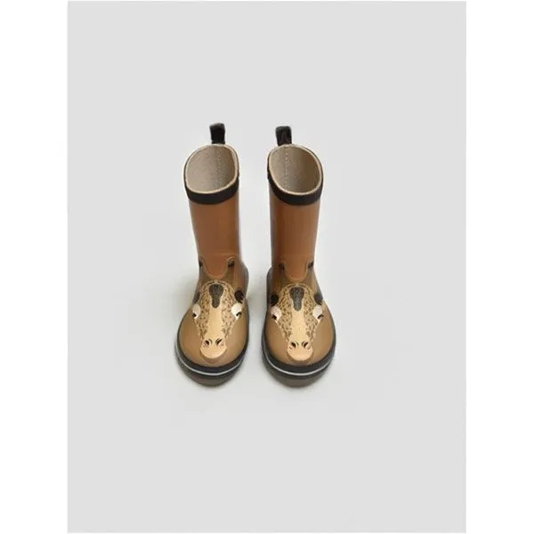 Mikk-Line 3D Wellies Giraffe Brown Sugar