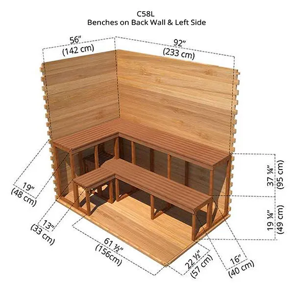 Outdoor Cabin Sauna 5 x 8