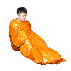 Outdoor PE Orange Emergency Sleeping Bag Disaster Relief Cold Protection Heat Insulation Emergency Sleeping Bag