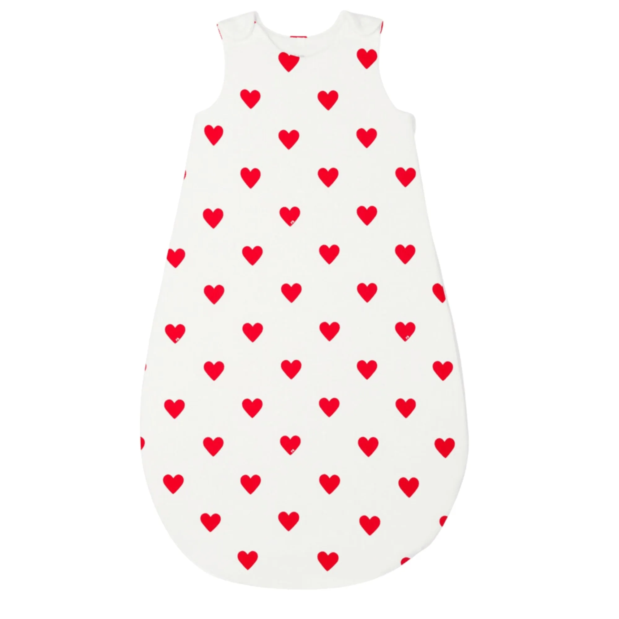 Petit Bateau Baby White Hearts Sleeping bag