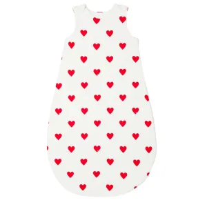 Petit Bateau Baby White Hearts Sleeping bag