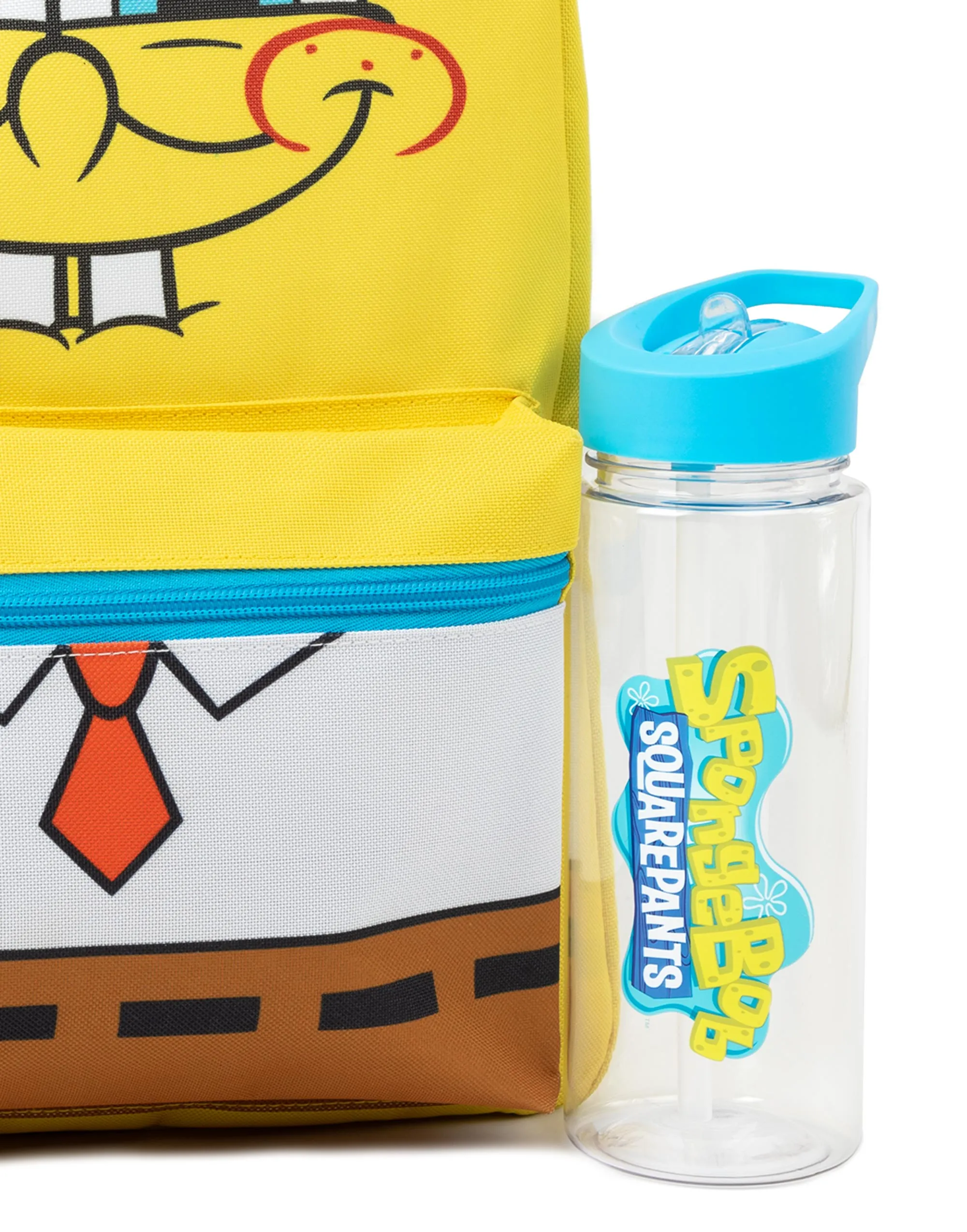 SpongeBob SquarePants Printed Unisex Kids Multicoloured 4 Piece Backpack Set